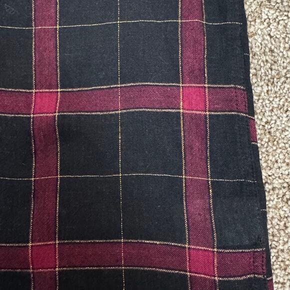 Rails Women's Size XL Linen Blend Popover Over Tartan Tunic Top Raw Hem Casual - Picture 4 of 9